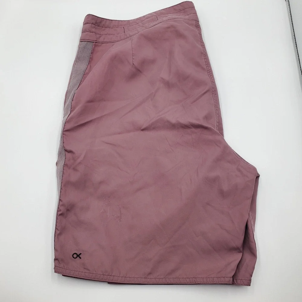 Outerknown Mens Econyl Recycled Nylon Board Shorts Mauve Pink Size 33 flaw